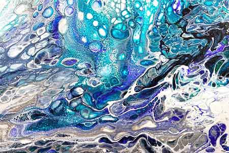 Acrylic pouring is a popular trend today.