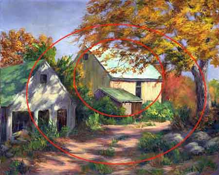 Use art principles to create a focal point. Emphasis and contrast are valuable art principles.