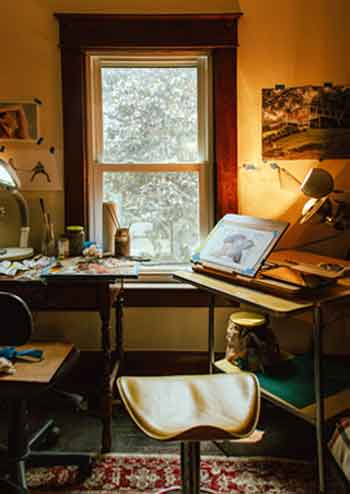 Where can we set-up our painting space at home.