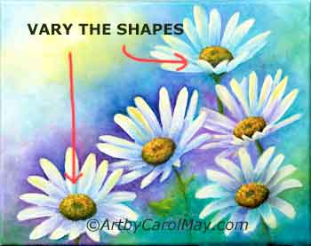 Vary the shapes to avoid repetition.
