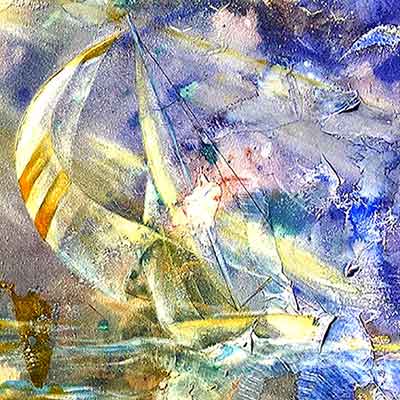 Freedom's Light - detail of sailboat 2