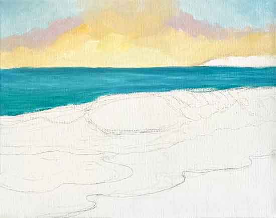 Paint the water from side to side. Beach-painting-2
