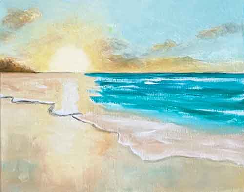 Block-in the beach sand colors.