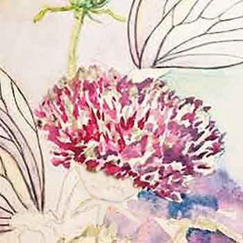 Paint the warm violet in the light areas and cool violets in the shadows.