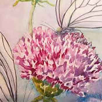 Paint the bodies of the butterflies.