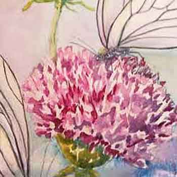 Paint the bodies of the butterflies.