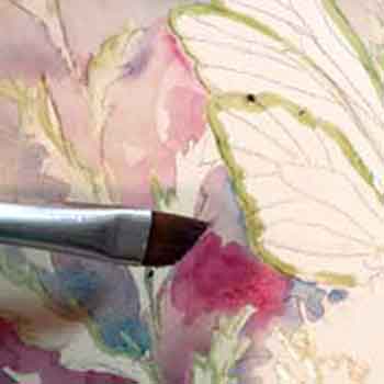 Use a smaller brush in the smaller background spaces.