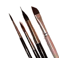 Brushes used for this painting.