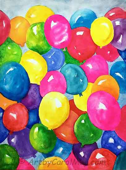 Painting of balloons 