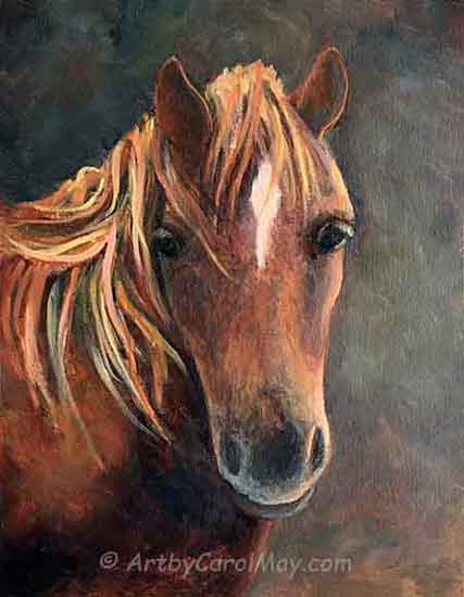 An oil painting by artist Carol May