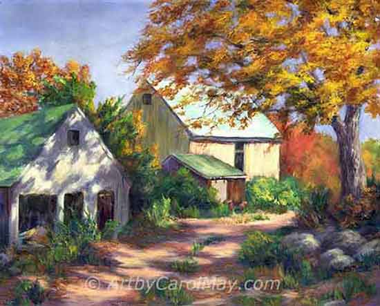 Country Barns oil painting