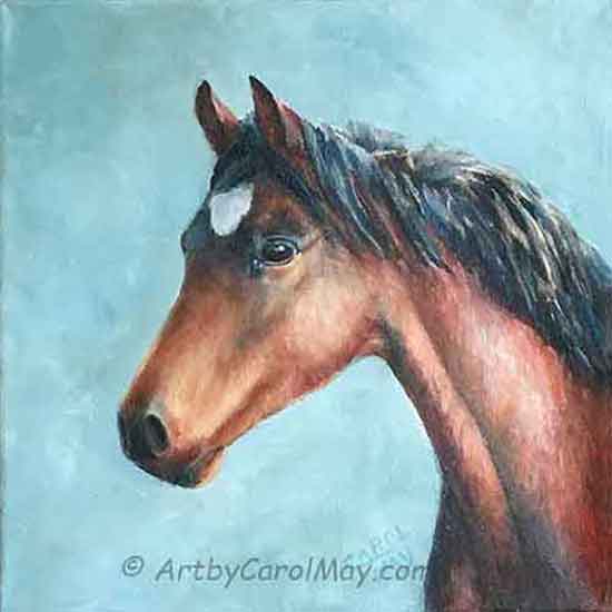 Faith an oil painting of a horse