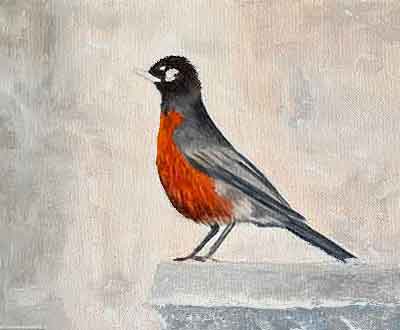 Next, paint over the underpainting with thicker paint.