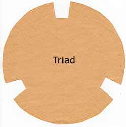 A triad a color scheme of three colors equally spaced around the color wheel. A triad color scheme uses the primary colors.