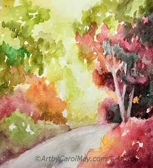 How to us leading lines in painting compositions.