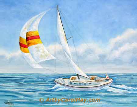 Horizontal lines a calming and diagonal lines are exciting. Painting lines carry emotional energy or peace.