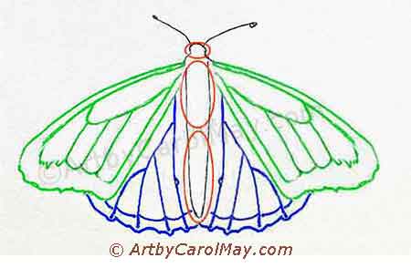 How to draw a butterfly.