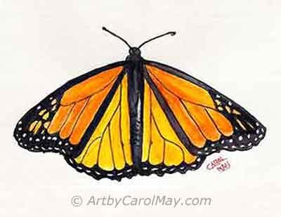 Easy butterfly painting for beginners.