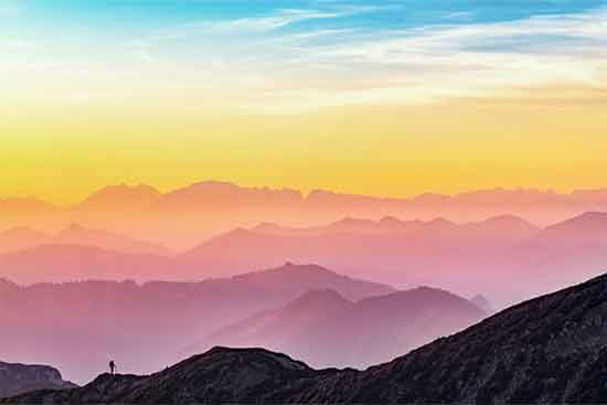 Mountains in colors Artists have the joy of using color.