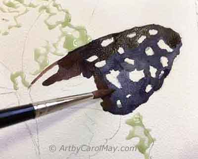 In watercolor we can paint around the areas you want to keep white.