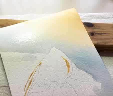 Learn the basic watercolor technique of painting a wash.