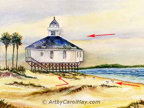 Compositional lines lead to the focal point.