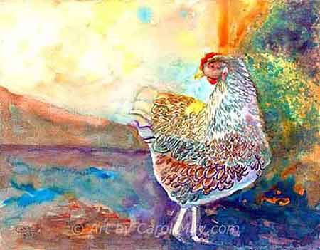 Animals automatically become the focal point of a painting.