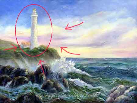 The composition brings the viewer to the focal point.