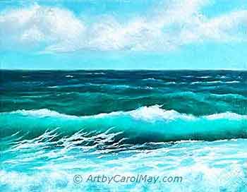 You can learn how to paint ocean colors.