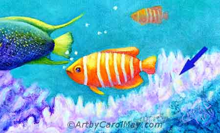 The most common way to paint watercolor whites.