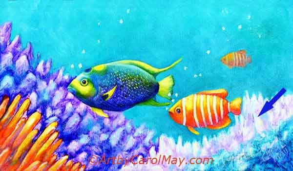 Various techniques were used in this watercolor painting to get white. How to paint watercolor white by preserving the paper.
