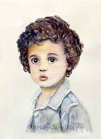 How to mix skin colors and paint a child's portrait.