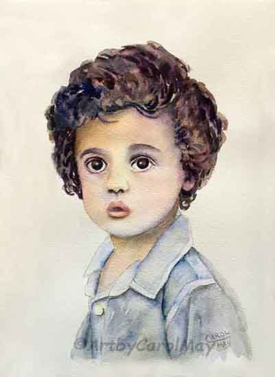 How to mix skin colors and paint a child's portrait.