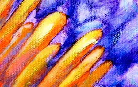 Use masking fluid or frisket to keep paint out of some areas.