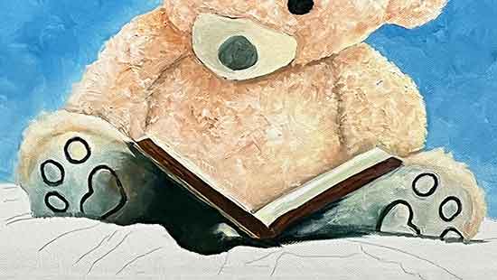 Paint the feet and complete the book.