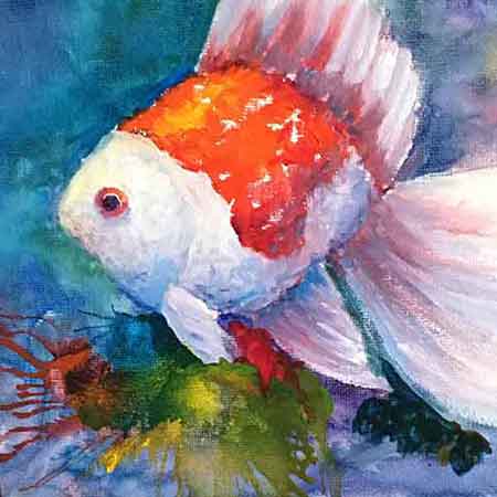 The background is dry enough to add some other paint.