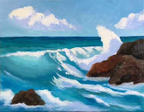 Put the sunlight colors on the foam. Paint the sunlight colors