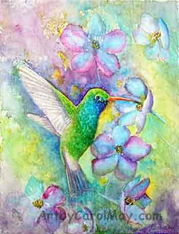 Watercolor may be painted on canvas.