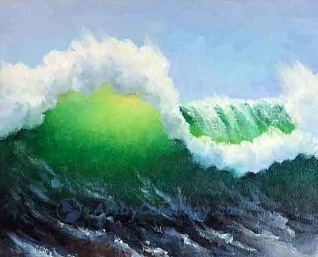 how to paint a wave paint a picture