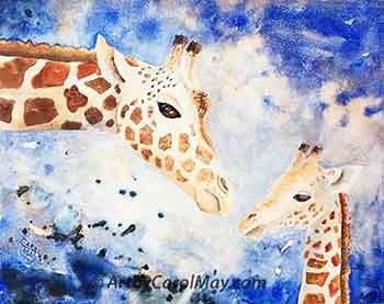 Paint a giraffe step by step with watercolor.