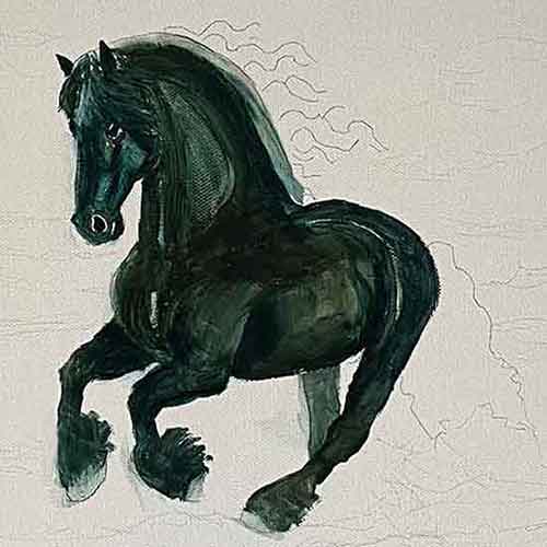 Paint the details on the head.