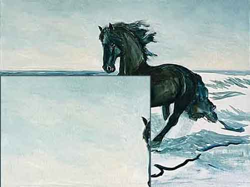 Softly blend the sky colors.