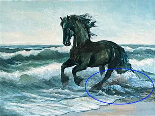 Underpaint the dark values.