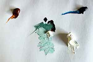 Colors to paint highlights on a black horse.