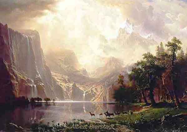We get painting ideas from the old masters, Albert Bierstadt.