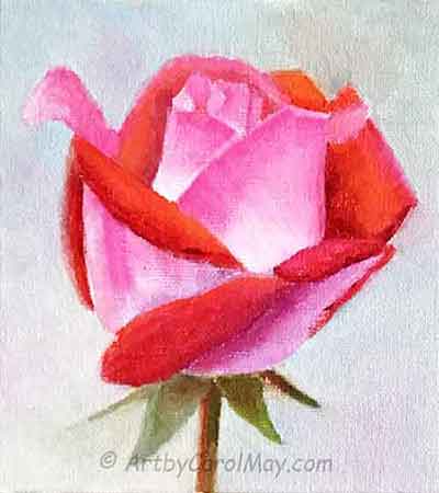 A completed small painting gives makes us feel good. Paint small if your time is limited.