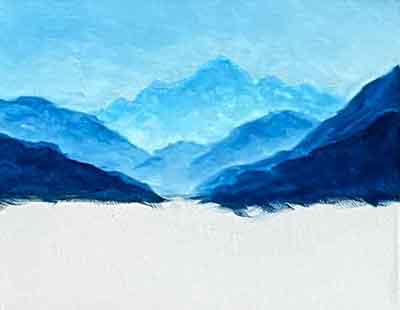 Paint the dark colors thin.