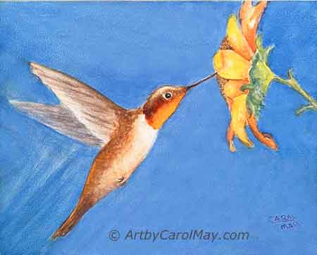 Finish painting your hummingbird.