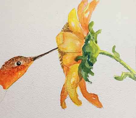 Mix a variety of greens from blue and yellow.