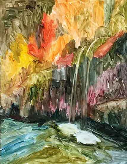 Paint a thin coat of the local colors in each area of the painting. Start the painting with an underpainting.